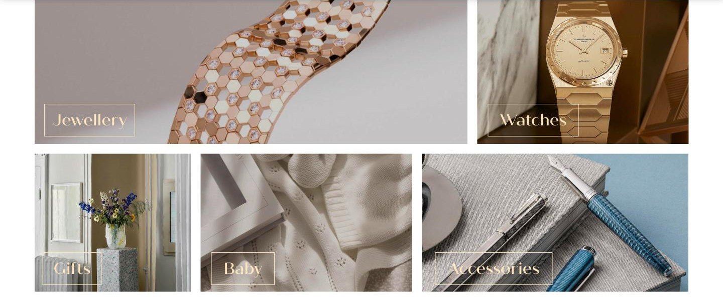 BJC New Collections: Jewellery, Watches, Gifts, Baby and Accessories in an editorial image grid