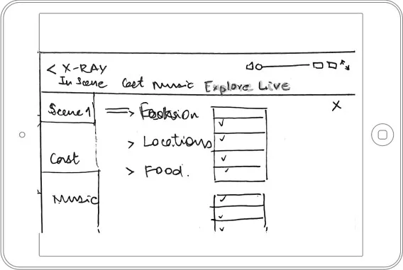 X-Ray screen with Explore Live dropdowns