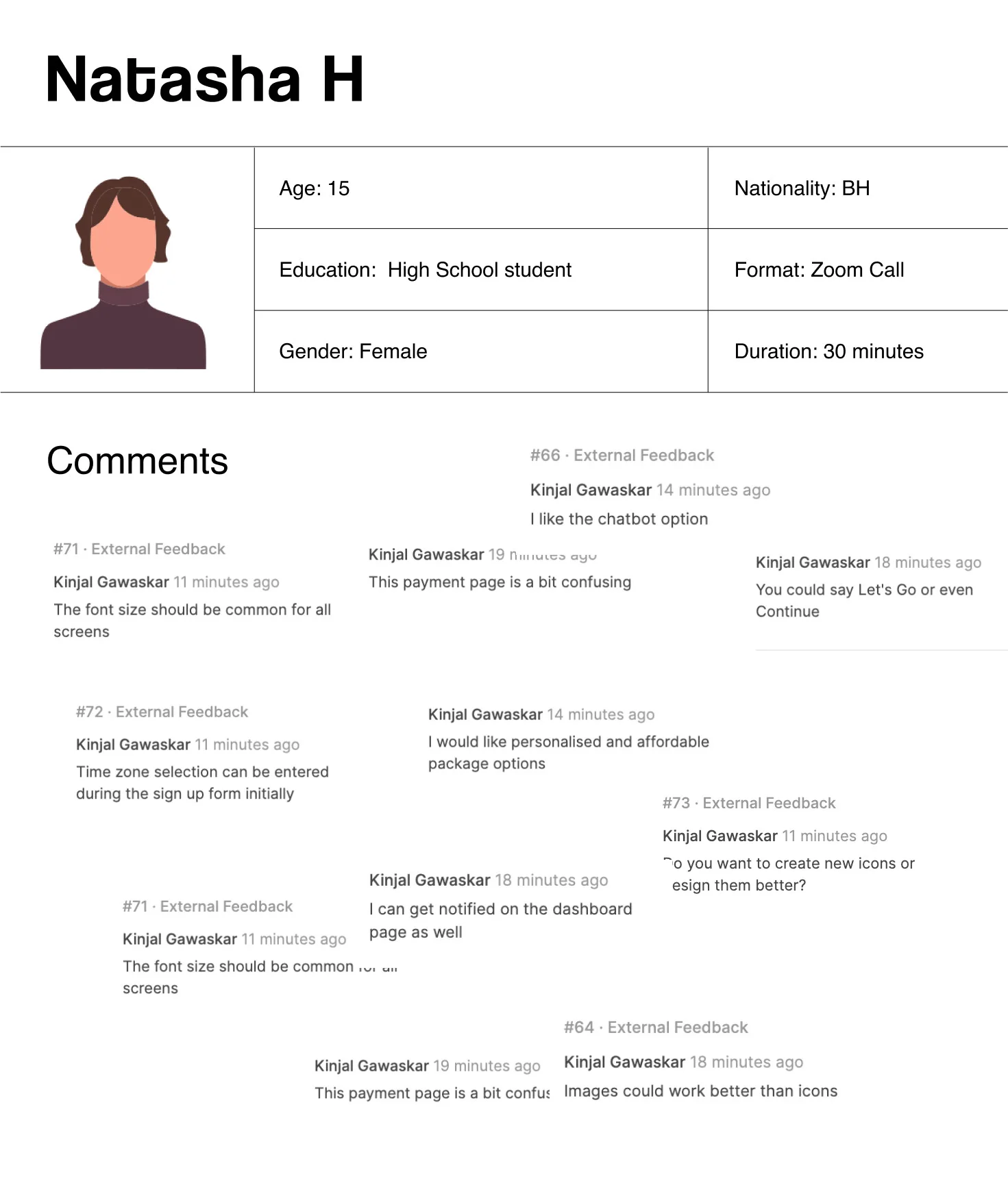 User interview notes 3