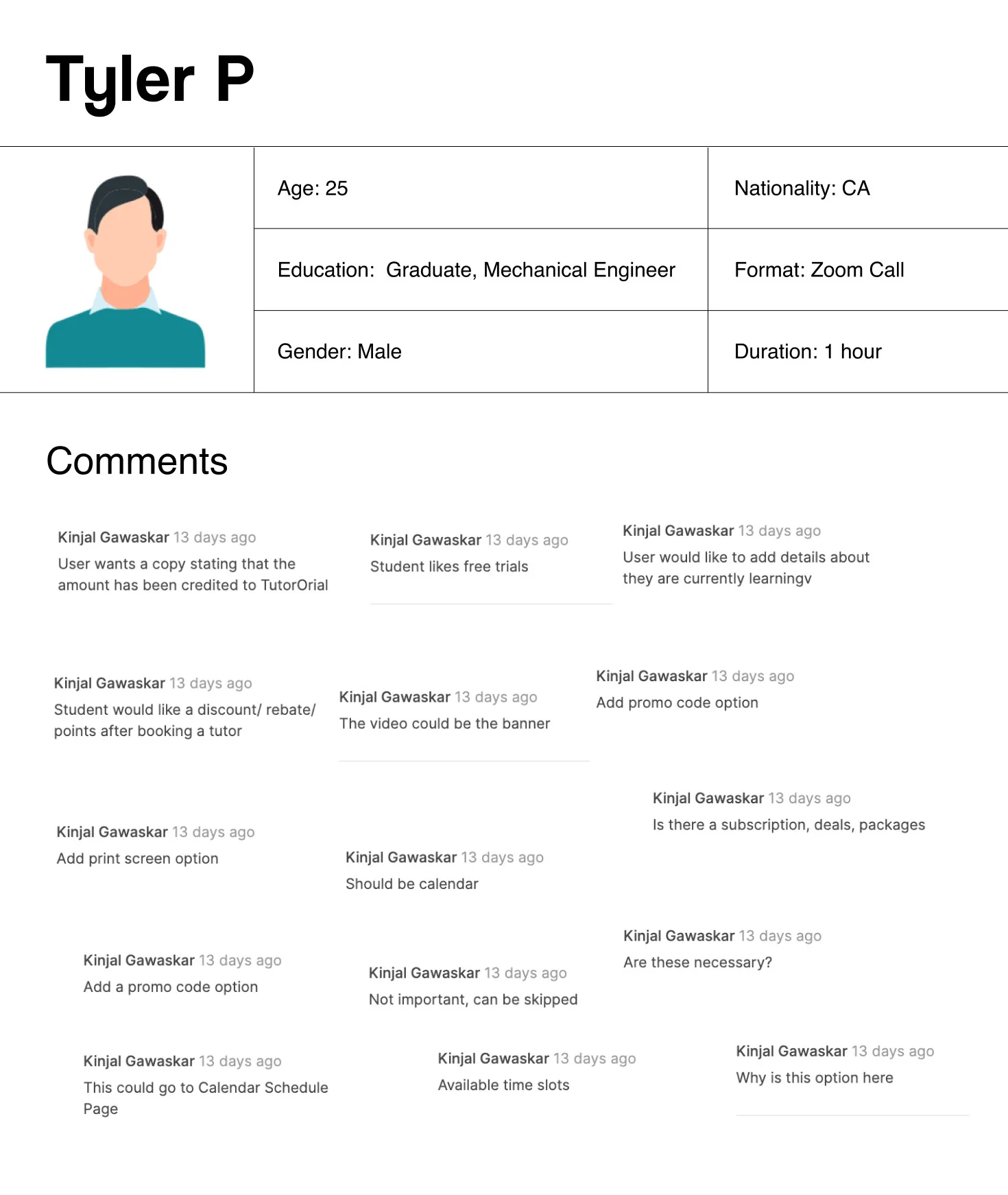 User interview notes 4