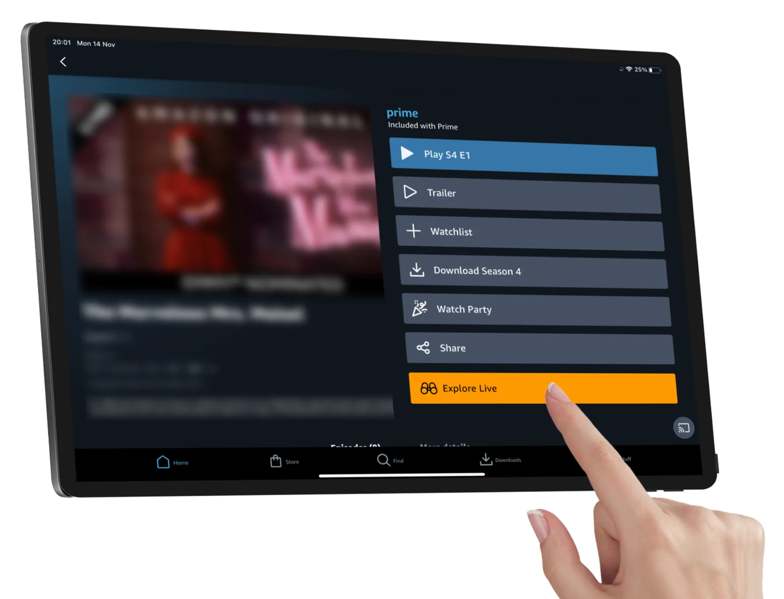 Amazon Explore screen designs