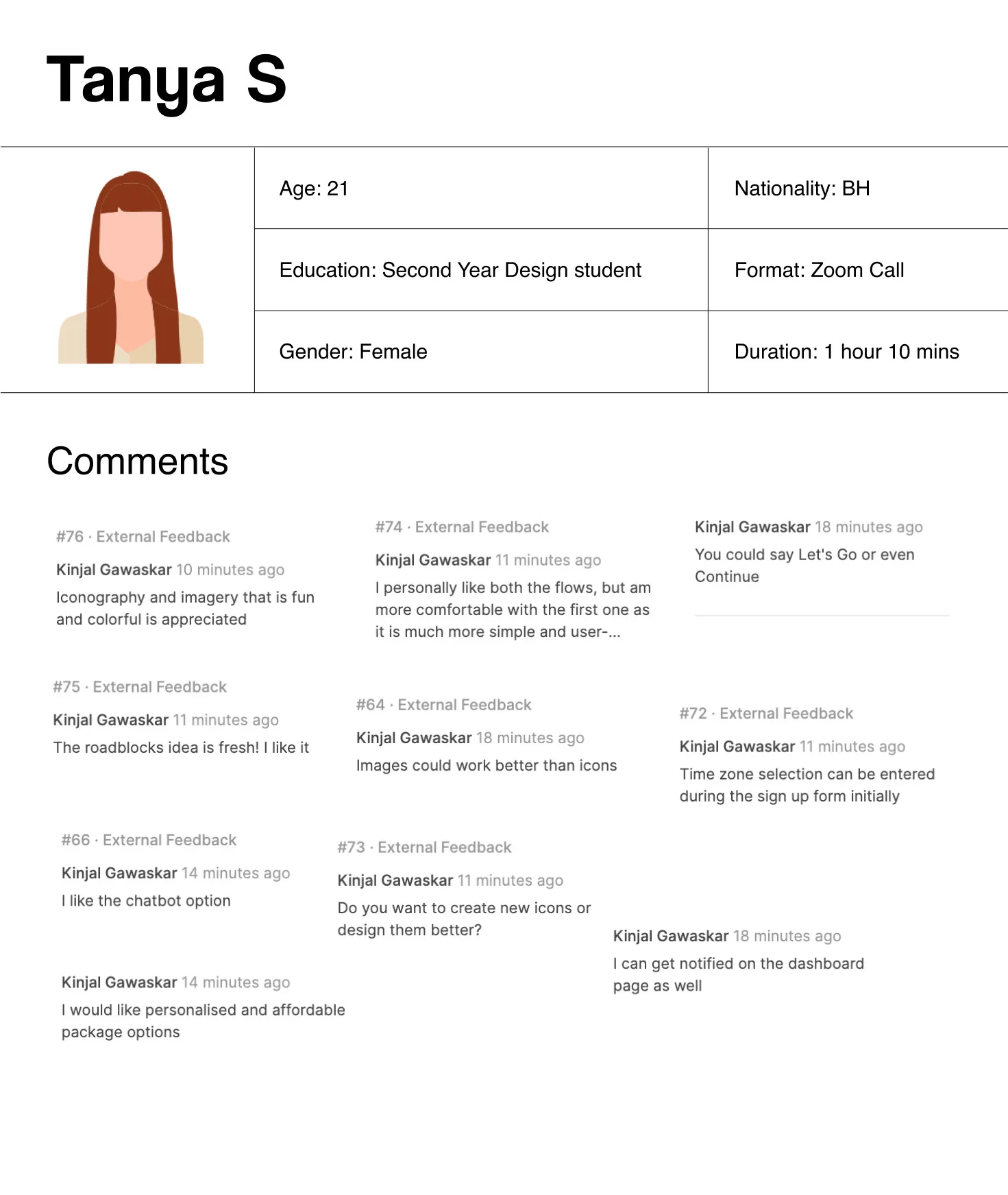 User interview notes 6
