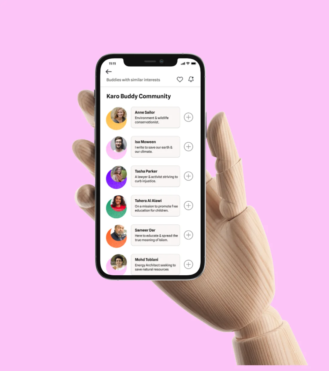 Karo app screen