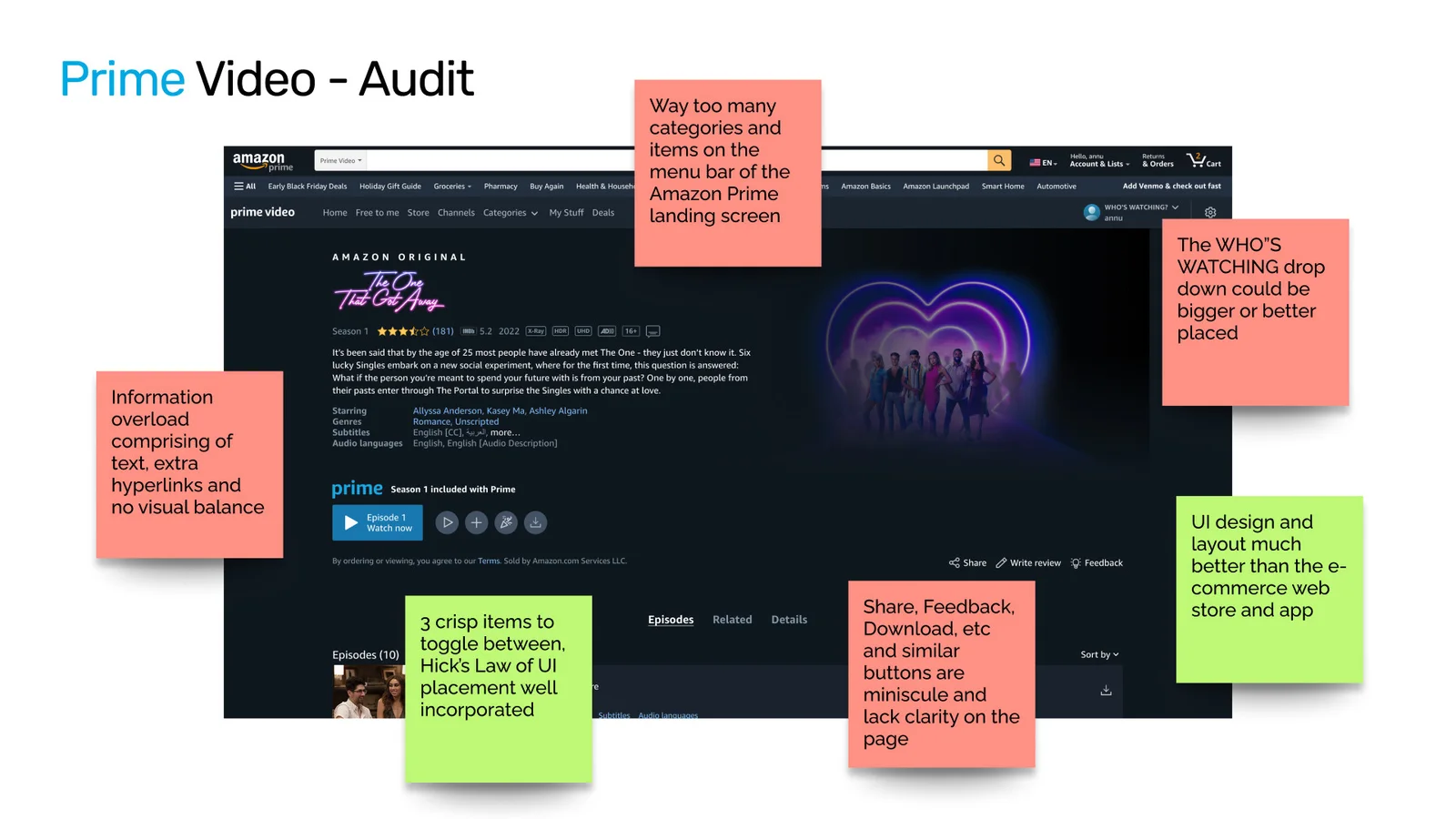 Amazon Prime Video app audit screen 12