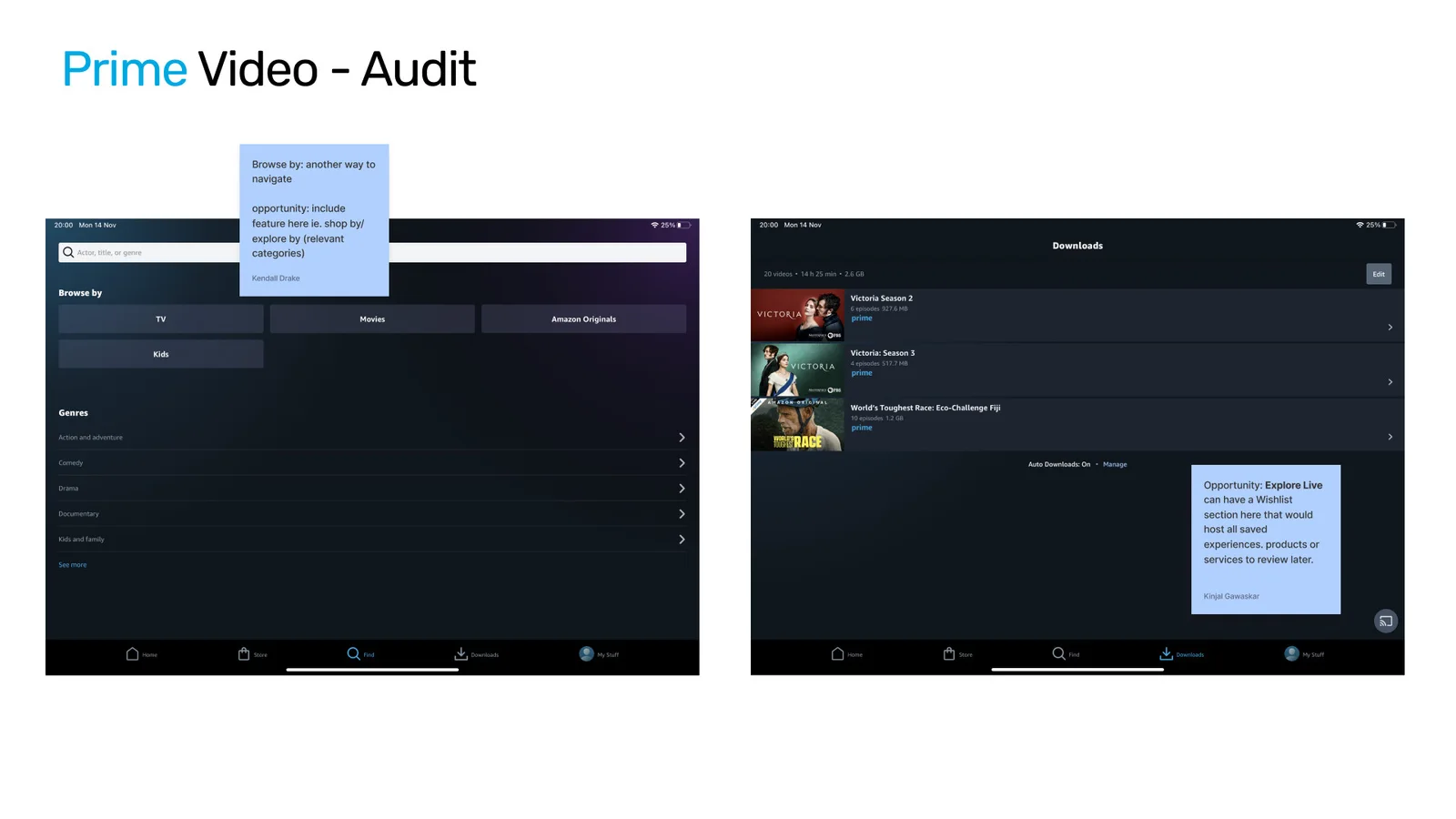 Amazon Prime Video app audit screen 9