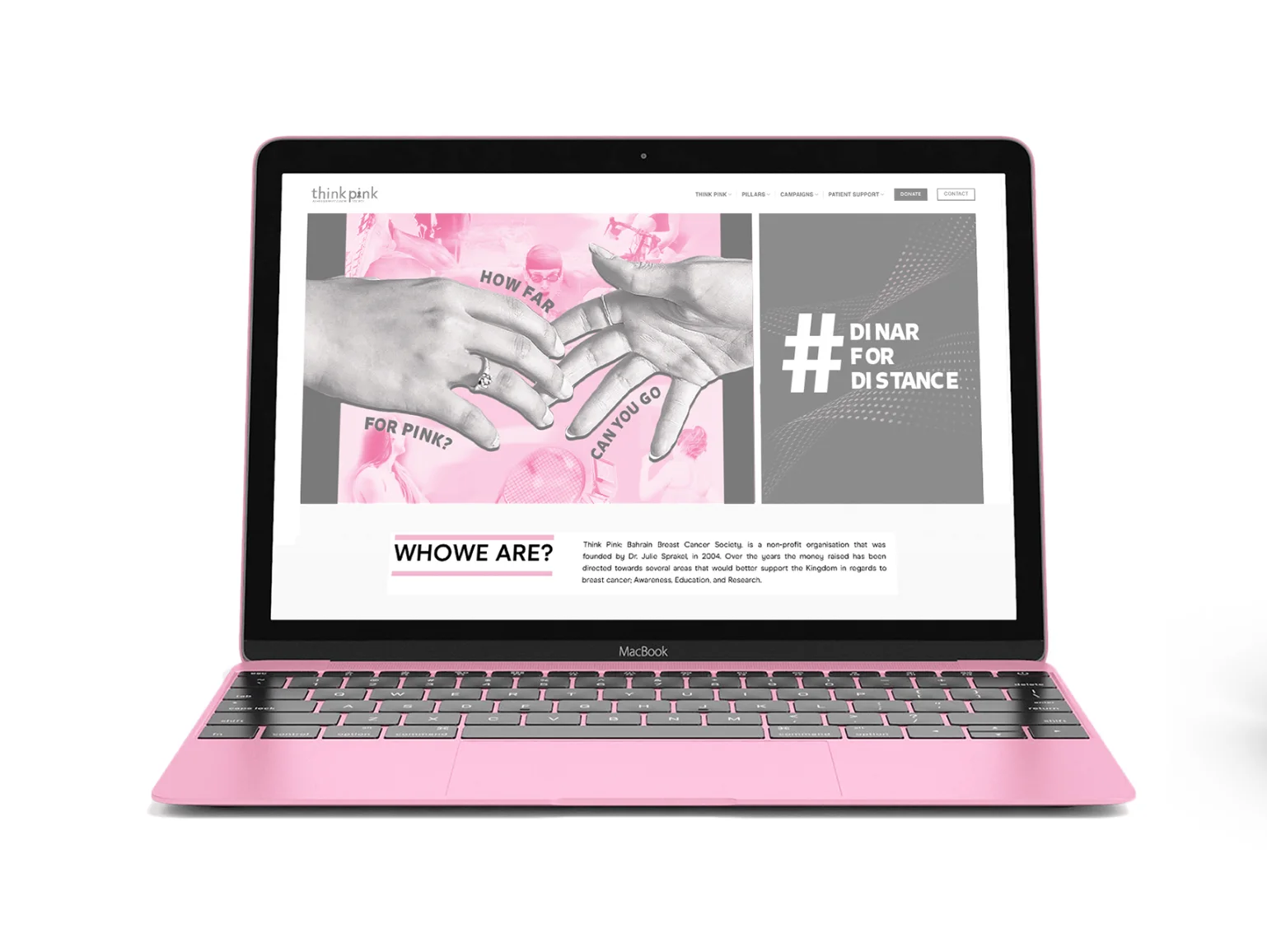 Think Pink Bahrain website design